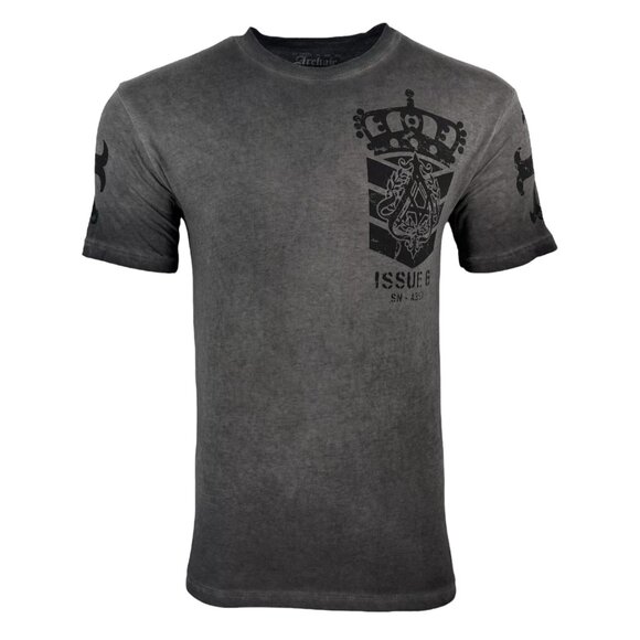 Archaic by Affliction Men's T-Shirt Cold Acid Cross Biker S-5XL - Picture 2 of 5